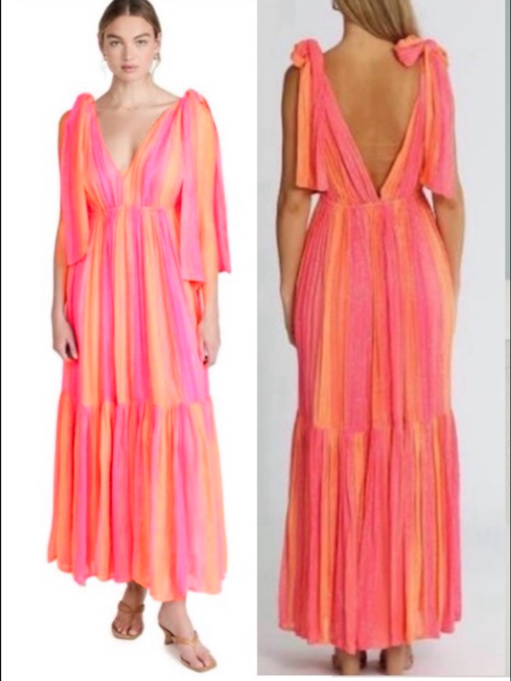 Like new. Sundress Fanya dress in Marbella Mix Neon Girl. Sunset colors with met